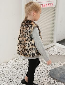 【即完売】Us Fake Fur Leopard Zip Up Vest Chico's Leopard Faux Fur Zip Up Vest Women's Sz 0 Brown